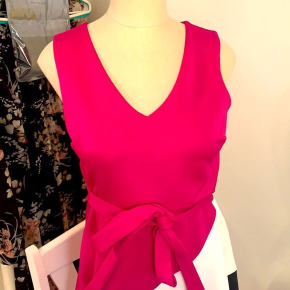 Fuchsia, white, & black dress Size 6 - Picture 2 of 3